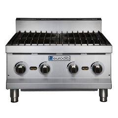 24'' Eurodib Commercial Hot Plate Natural Gas/Propane HP424