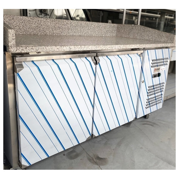 59'' CHEF Double Door Marble Top Prep Table PZ-2600TN