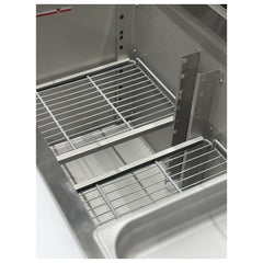 71'' CHEF Refrigerated Salad Prep Table with Curved Sneeze Guard GN-3100SALGC