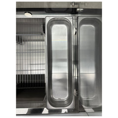 71'' CHEF Refrigerated Salad Prep Table with Curved Sneeze Guard GN-3100SALGC