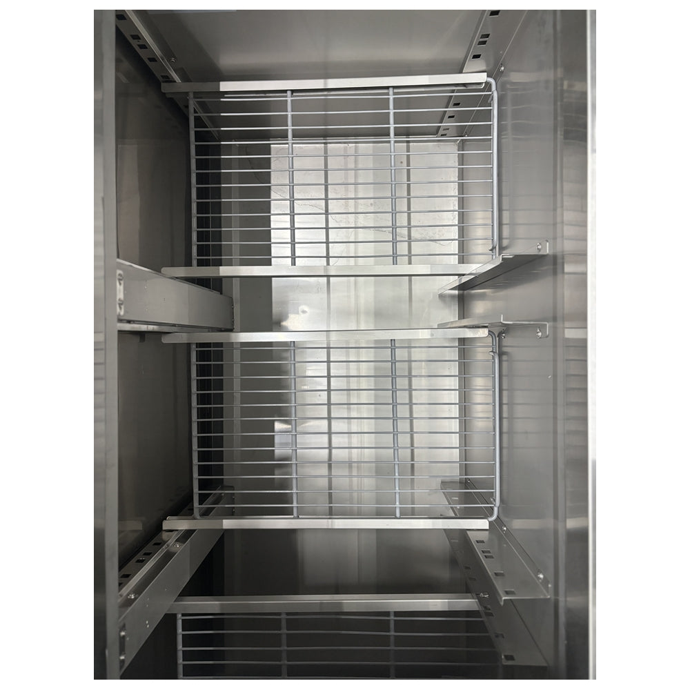 71'' CHEF Refrigerated Salad Prep Table with Curved Sneeze Guard GN-3100SALGC