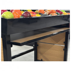 47" Vegetable Rack Single Side Black Tray HD-VRSE-03