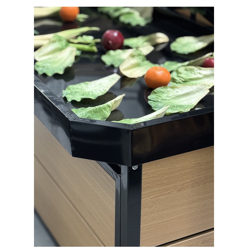 63" Plastic Tray End Cap Vegetable Rack HD-VRDE-08