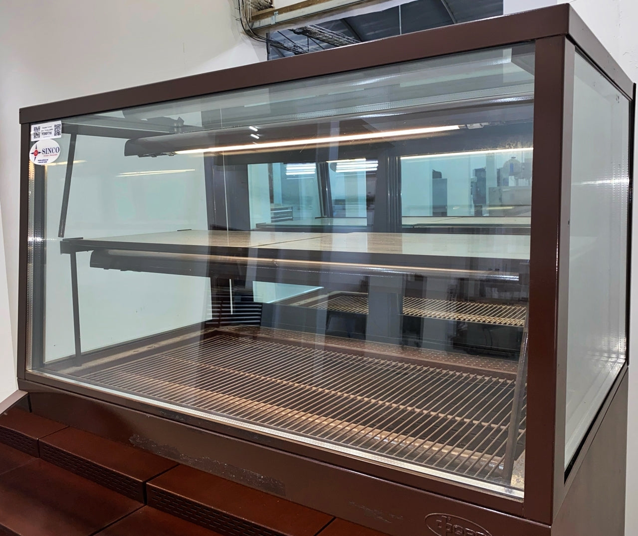 36'' Wooden Curved Glass Display Cooler Used FOR01705