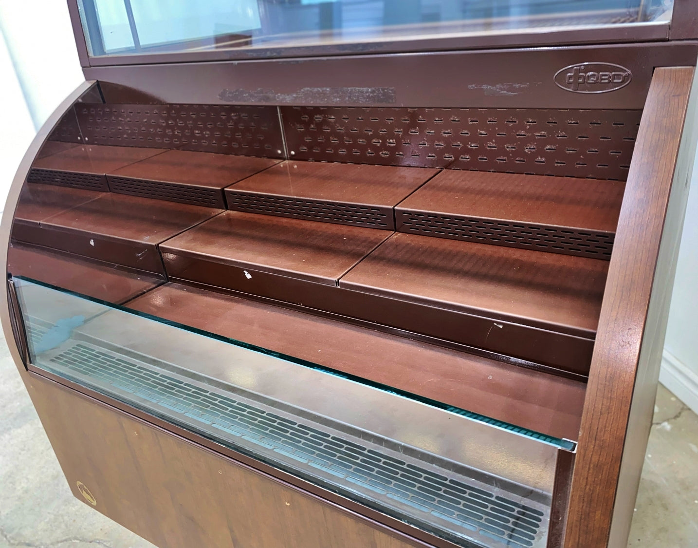 36'' Wooden Curved Glass Display Cooler Used FOR01705