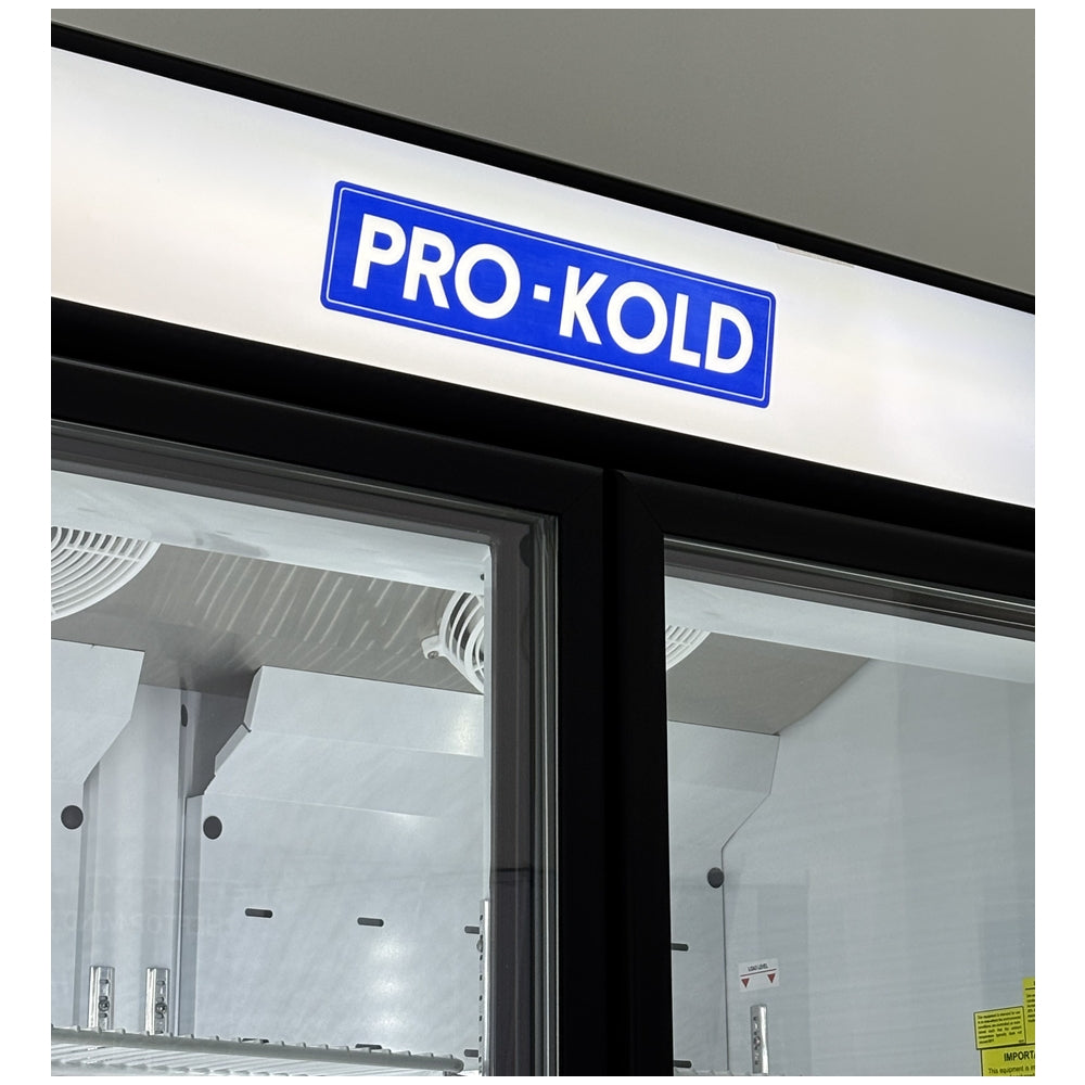 54" Pro-Kold Double Glass Door Display Freezer 32 Cu.Ft.   DURF-32W