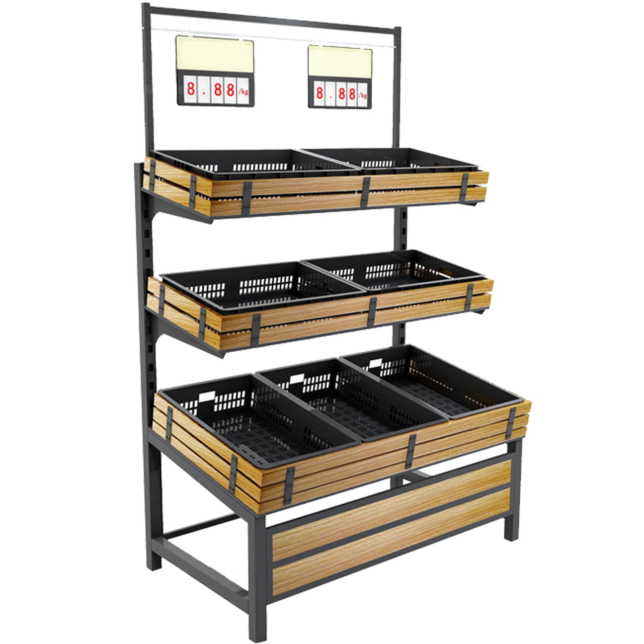 49'' Fruit & Vegetable Single Side Rack HBR-3002