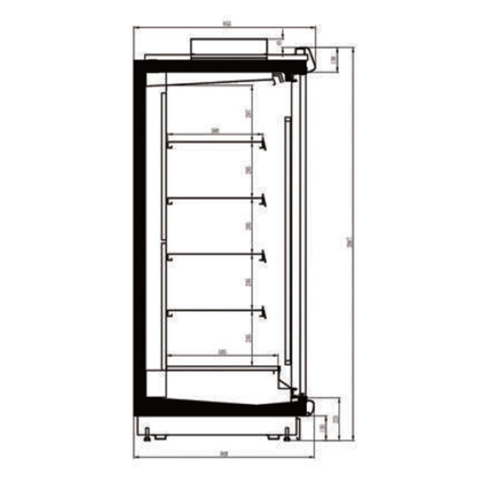 153.5” Alaska Line Five Glass Door Freezer Remote HIT-1517F