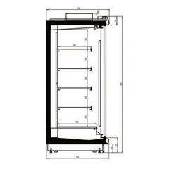 122.8” Alaska Line Four Glass Door Cooler Remote HIT-1516C