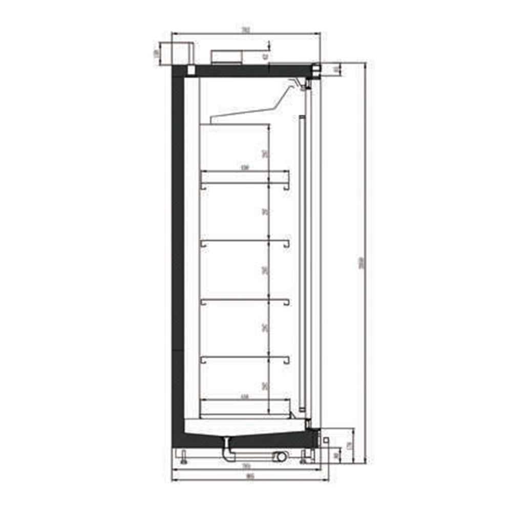 122.8” Alaska Line Four Glass Door Cooler Remote HIT-1508C