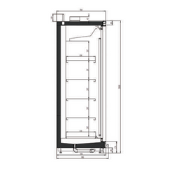 122.8” Alaska Line Four Glass Door Cooler Remote HIT-1508C