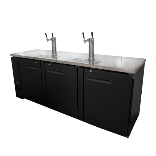 91'' CHEF Draft Beer Cooler Triple Door Two Tap Towers UDD-4