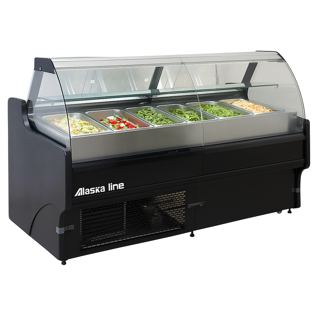 77'' Alaska-Line Salad Prep Table with Storage & GN Pan HIT-37