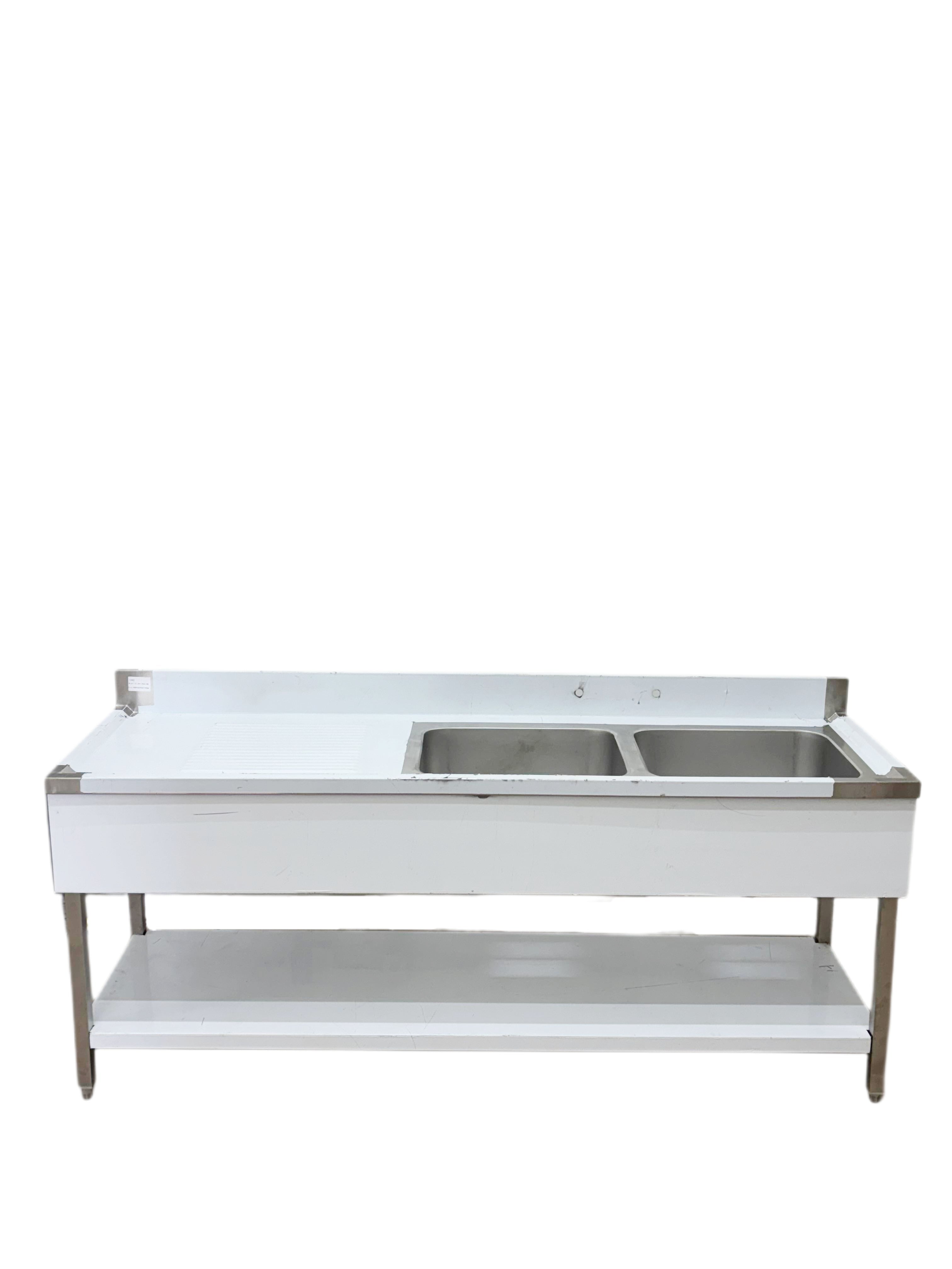 79'' Stainless Steel Two Compartment & Left Drainboard Sink ZZ-SXZ-2060-DQ