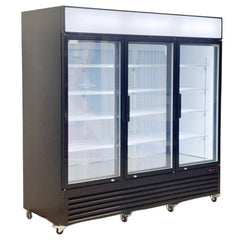 78'' Alaska-Line Three Door Glass Freezer 54 Cu.Ft. HIT-807