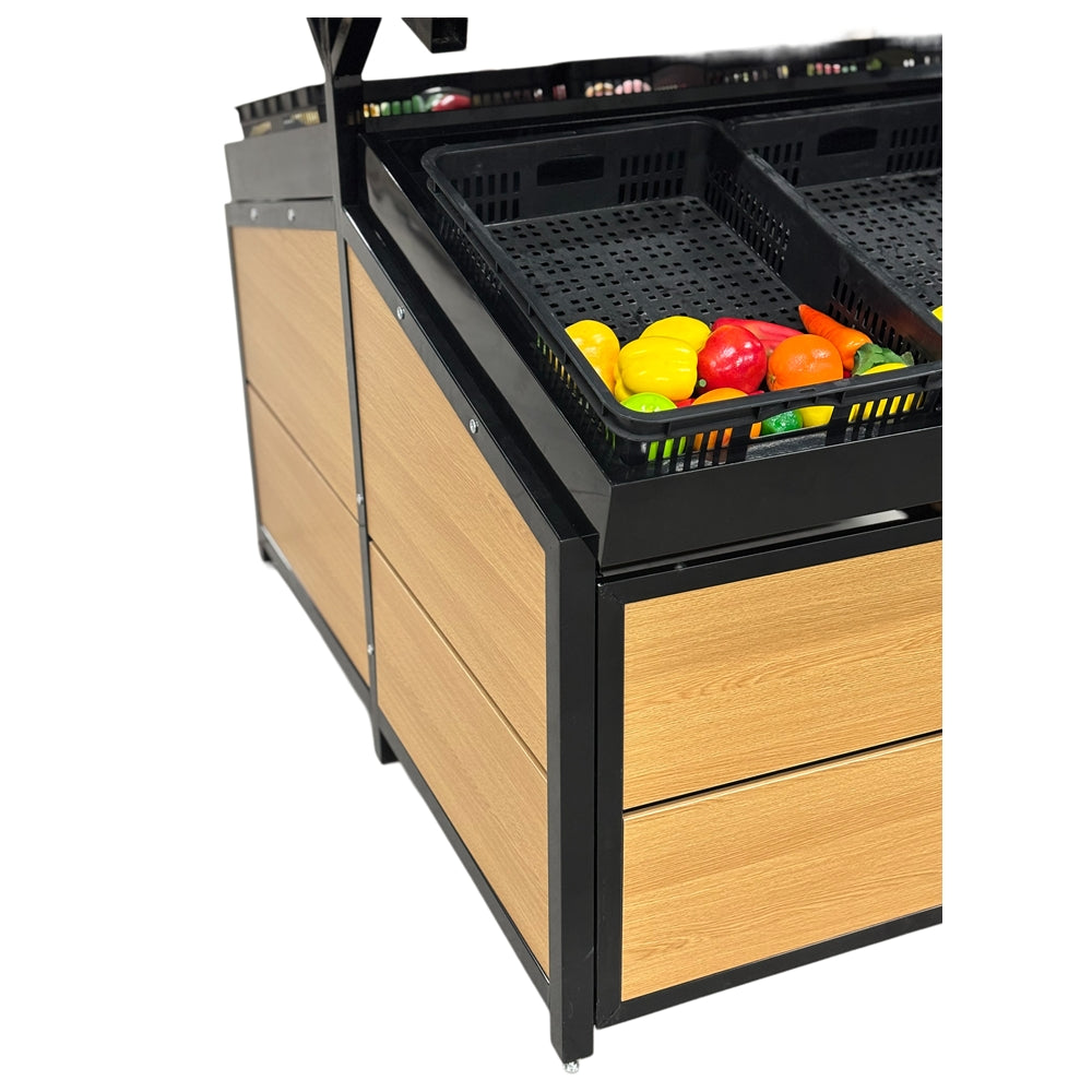 47" Plastic Tray Vegetable Rack Double Side HD-VRDM-08