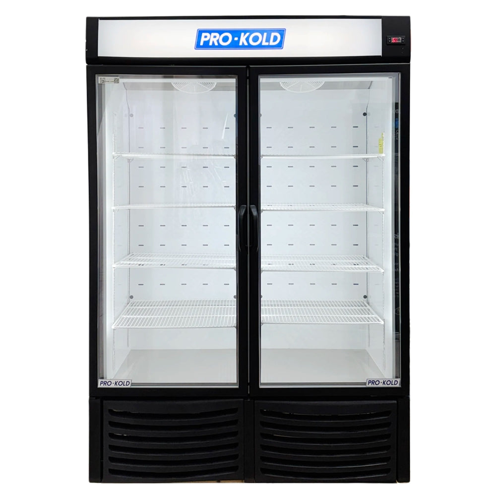 54" Pro-Kold Double Glass Door Display Freezer 32 Cu.Ft.   DURF-32W