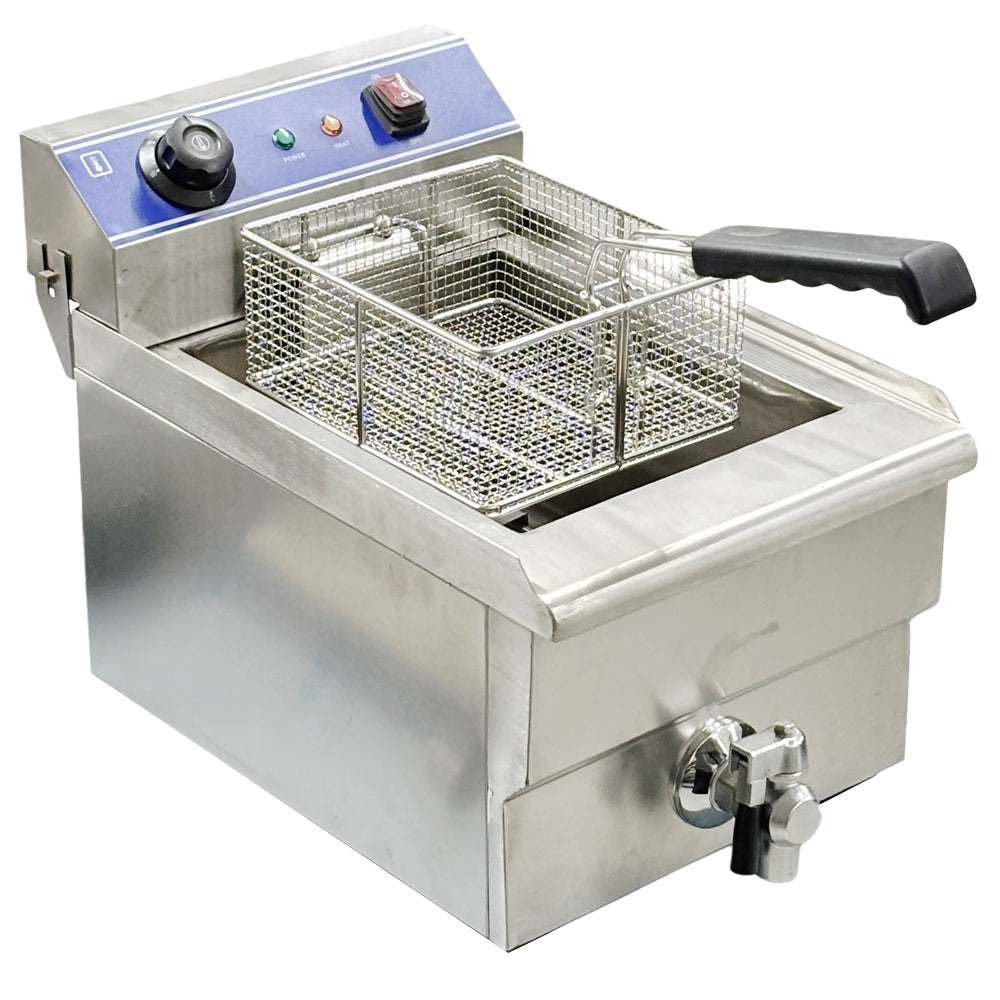 12" Countertop Electric Fryer with Valve EF-131V