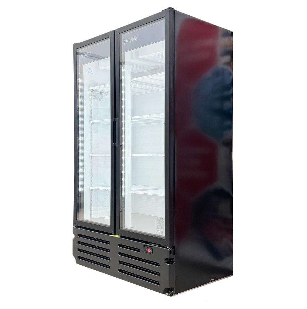 48" Pro-Kold Double Glass Door Merchandise Cooler 23.8 Cu.Ft., VC-43