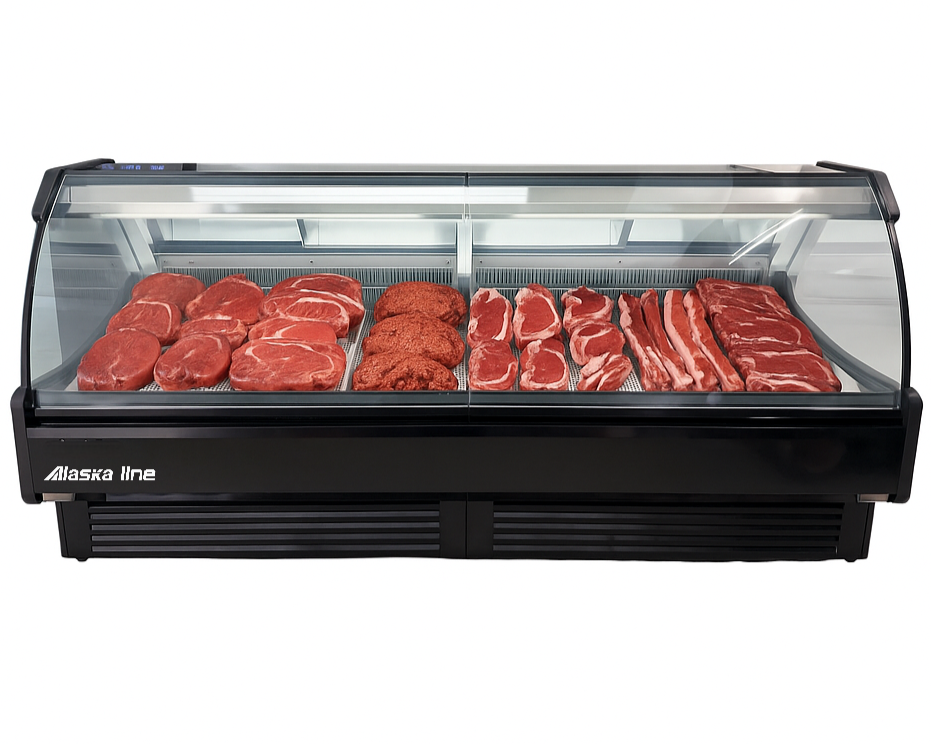 101'' Alaska-Line Gravity Cooling Meat/Deli Display Cooler Remote or Self-Contain Options HIT-45