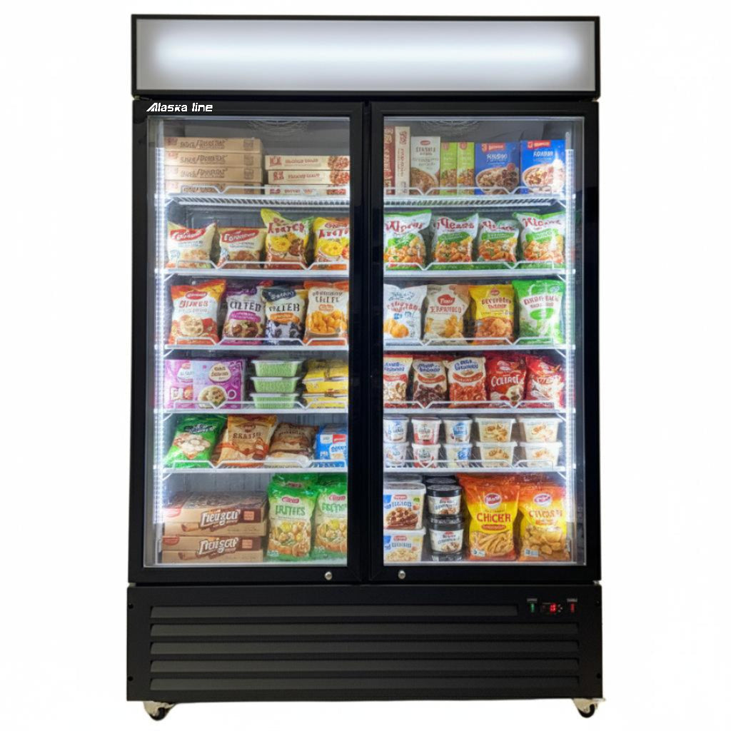 54'' Alaska Line Glass Double Door Freezer HIT-424