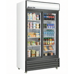 40" Alaska-Line Double Sliding Glass Door Cooler 28 Cu.Ft., HIT-803
