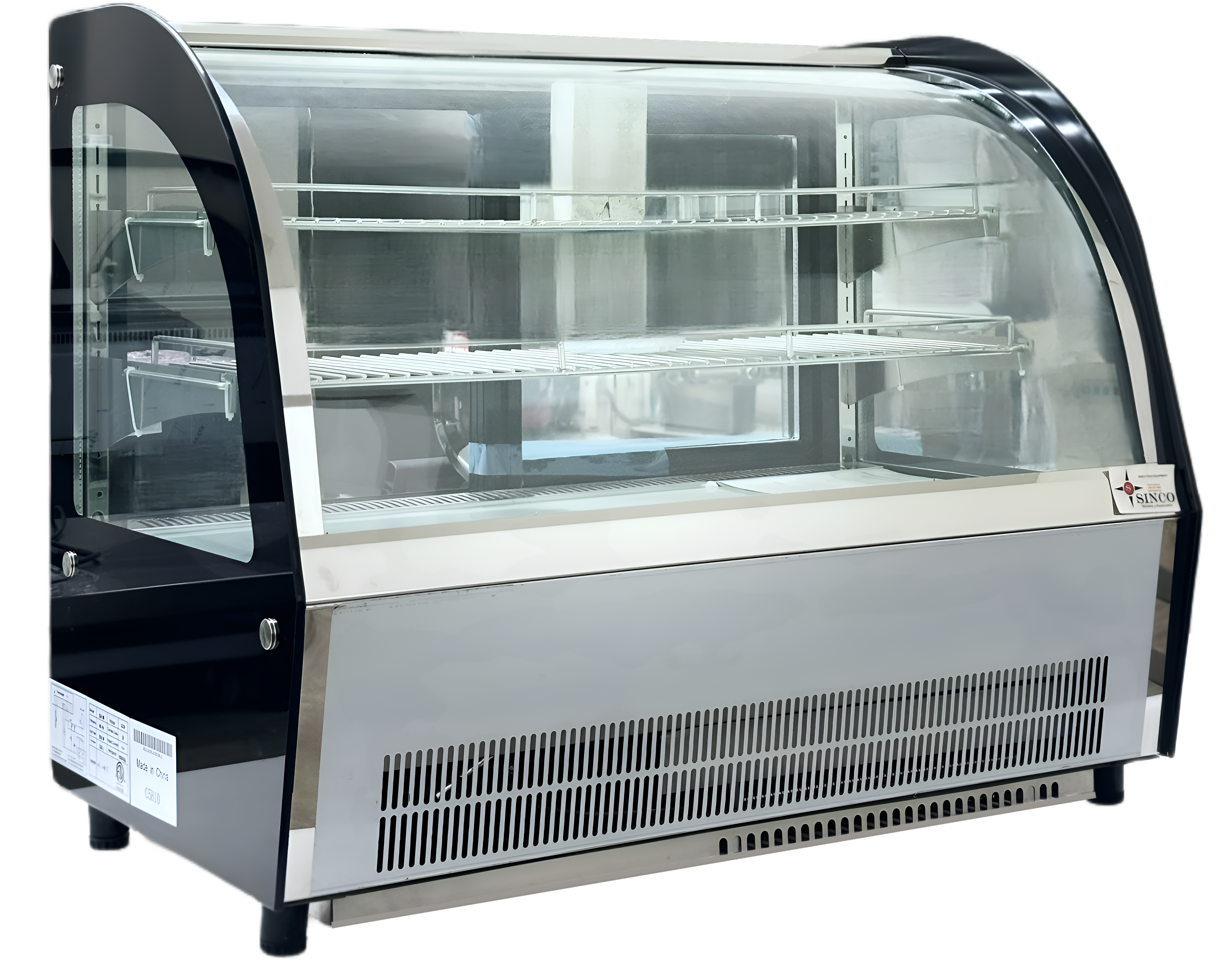 36'' CHEF Refrigerated Countertop Display Case Curved - LISA-90C