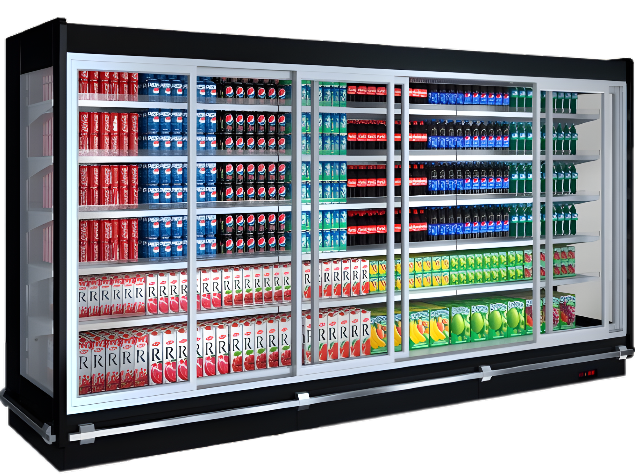 123'' Alaska-Line Multideck Remote Compressor Cooler with 5 Swing Doors HIT-1000