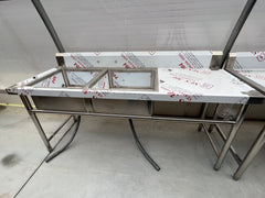 71'' CHEF Two Tub Sink with Centre Drain & Right Drainboard CH-2024