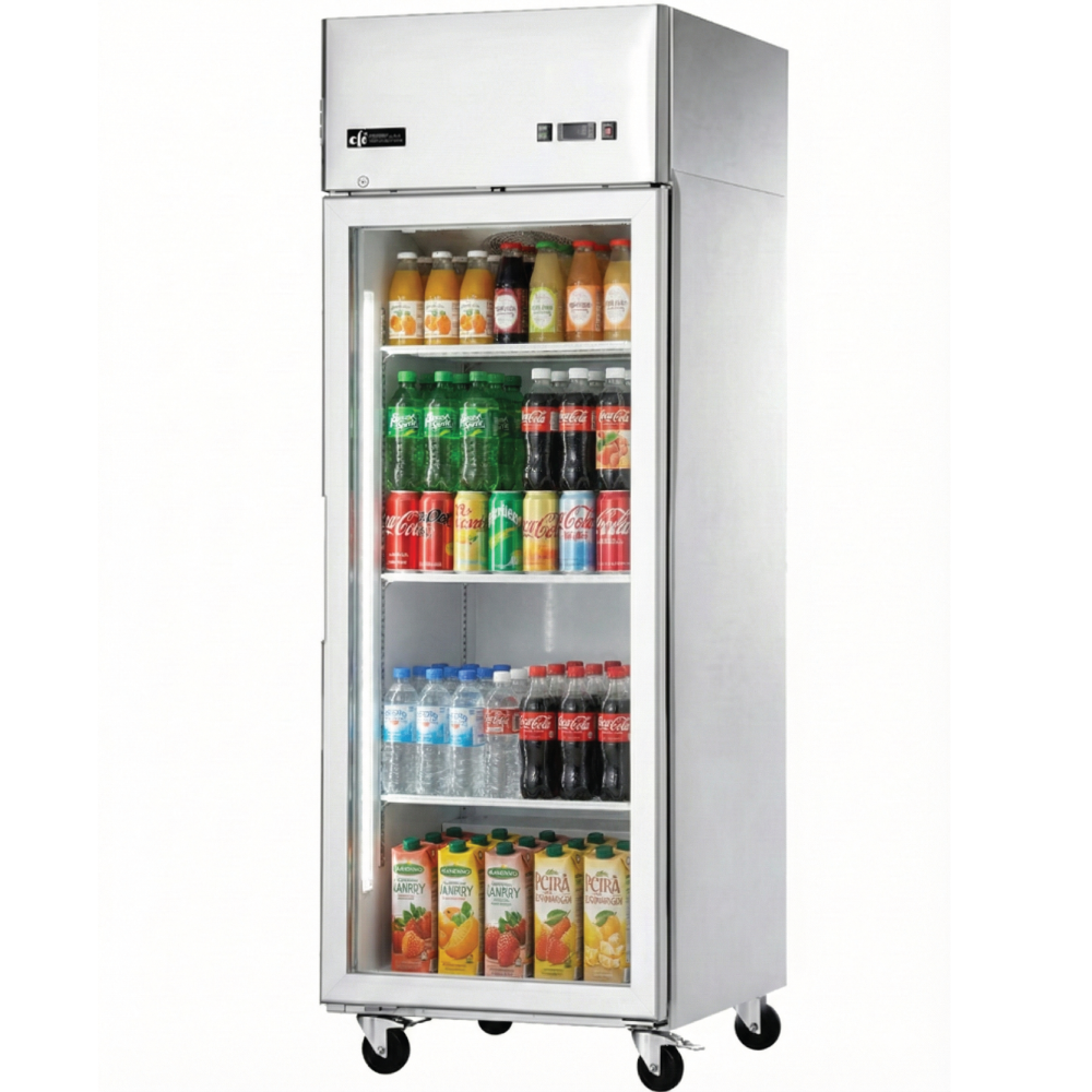 28" EFI Single Glass Door Display Cooler 21.4 Cu.Ft., C1-29GDSVC