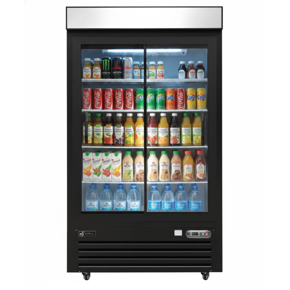 48''  EFI Dobule Glass Door Cooler 41.3 Cu.Ft., C2S-48GD